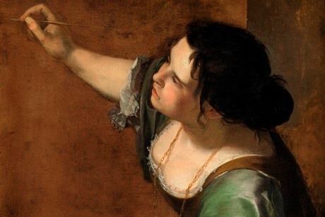 Artemisia Gentileschi in a self-portrait